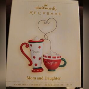 Hallmark Keepsake Mom and Daughter Ornament Set - Red and Green